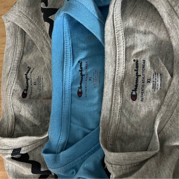 SET OF 3 Boys XL CHAMPION Short Sleeve Tshirt AOP Gray Blue - Picture 8 of 9
